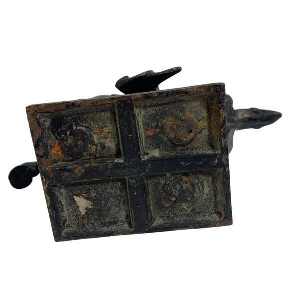 VTG Horse Sculpture Black Painted Decorative Statue Paperweight 2 LBS 1.1 OZ - Picture 7 of 8